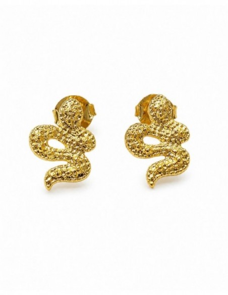 AROS BAÑADOS EN ORO SERPIENTE