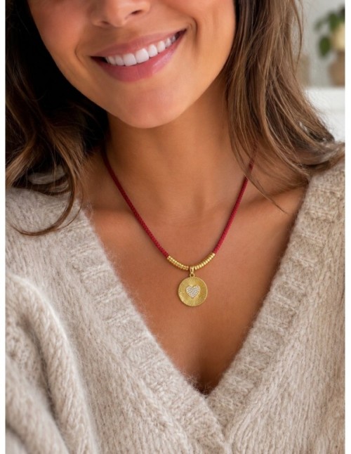 COLLAR BAÑADO EN ORO CORAZON 2