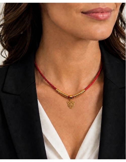COLLAR 45CMS BAÑADO EN ORO TIGRE 2