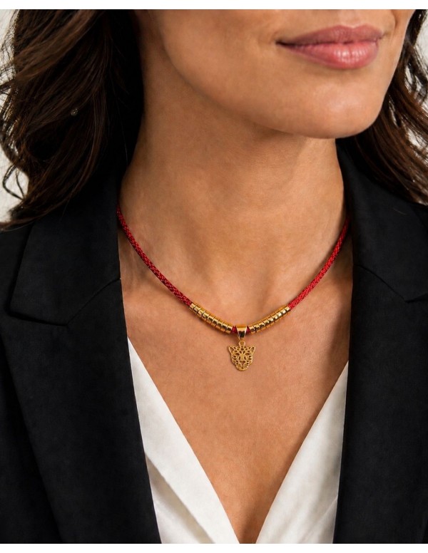 COLLAR 45CMS BAÑADO EN ORO TIGRE