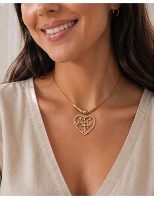 COLLAR BAÑADO EN ORO CORAZON 2