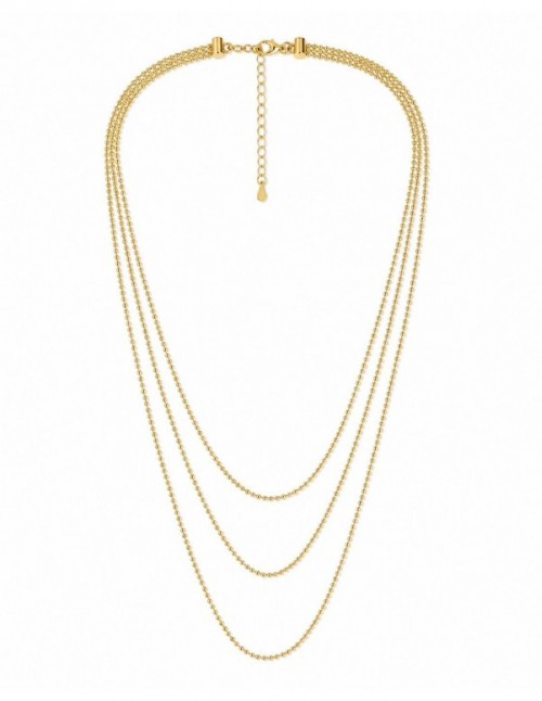 COLLAR TRIPLE BAÑADO EN ORO