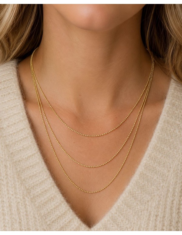 COLLAR TRIPLE BAÑADO EN ORO