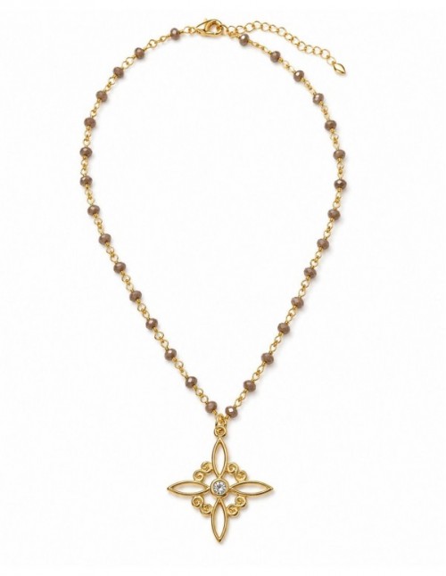 COLLAR BAÑADO EN ORO NUDO DE BRUJA
