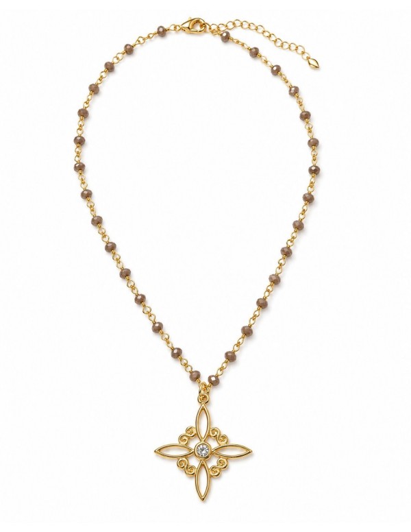 COLLAR BAÑADO EN ORO NUDO DE BRUJA