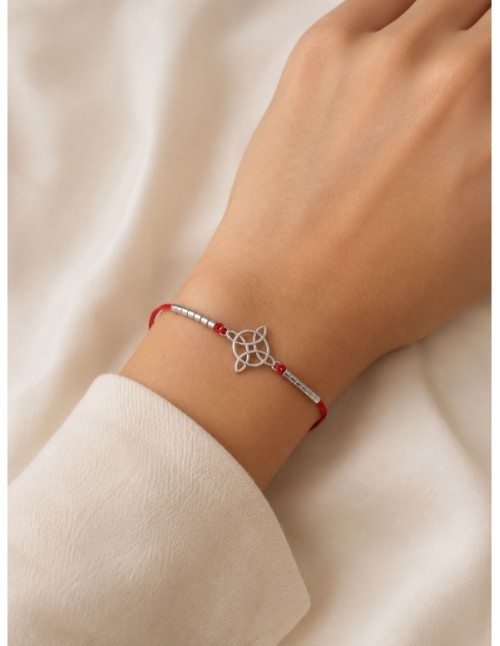 PULSERA BAÑADA EN PLATA ROJA 2