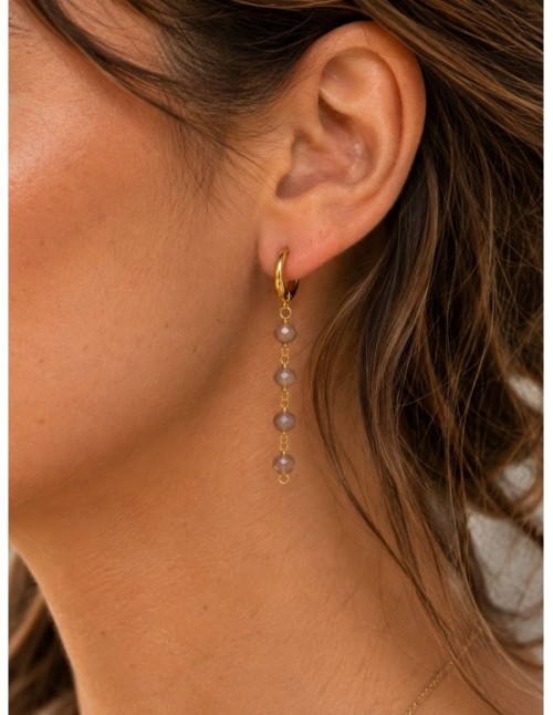 AROS BAÑADOS EN ORO CRISTAL GRIS 2