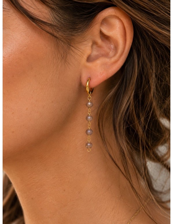 AROS BAÑADOS EN ORO CRISTAL GRIS