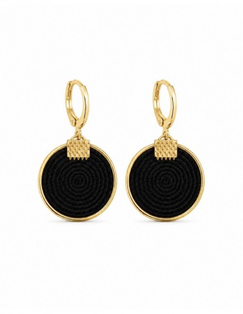 AROS BAÑADOS EN ORO GAMUZA NEGRA