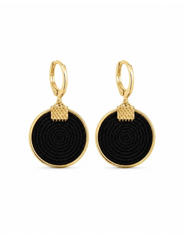 AROS BAÑADOS EN ORO GAMUZA NEGRA