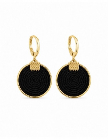 AROS BAÑADOS EN ORO GAMUZA NEGRA