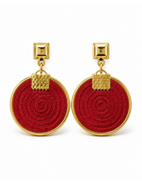 AROS BAÑADOS EN ORO GAMUSA ROJA