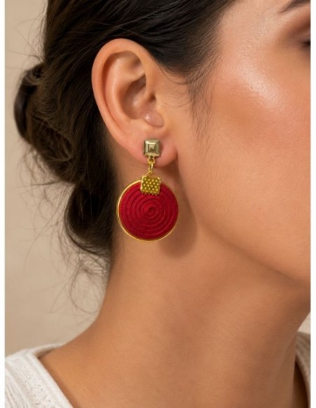 AROS BAÑADOS EN ORO GAMUSA ROJA