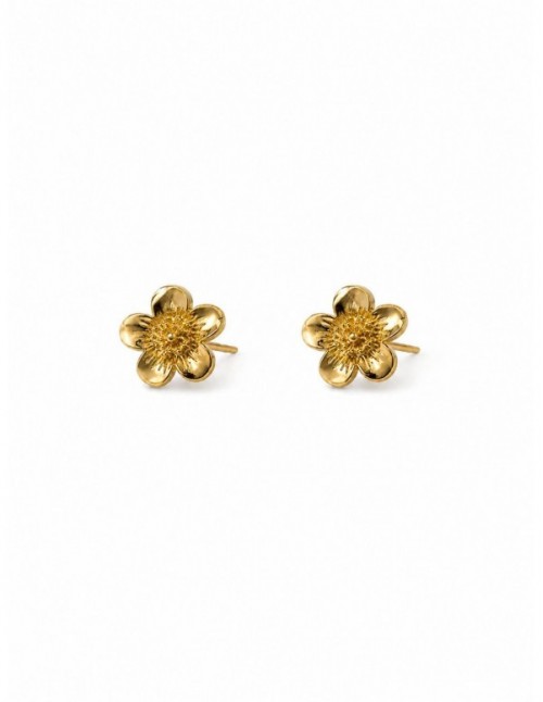 AROS BAÑADOS EN ORO FLOR