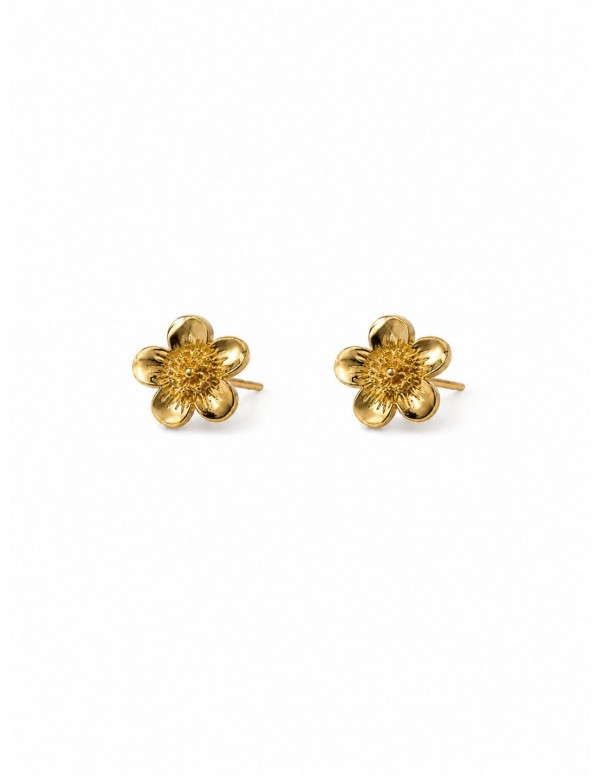 AROS BAÑADOS EN ORO FLOR