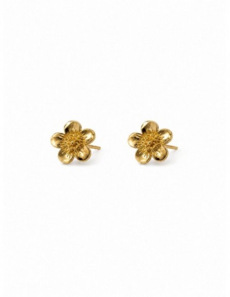 AROS BAÑADOS EN ORO FLOR