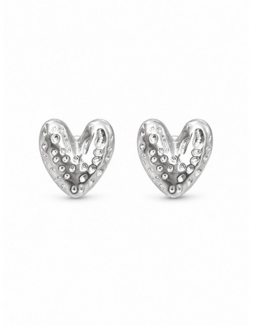 AROS BAÑADOS EN PLATA CORAZON