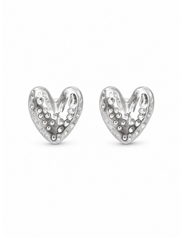 AROS BAÑADOS EN PLATA CORAZON