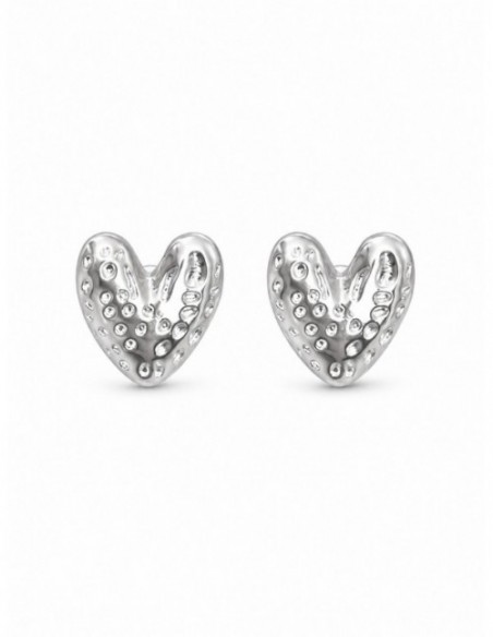 AROS BAÑADOS EN PLATA CORAZON