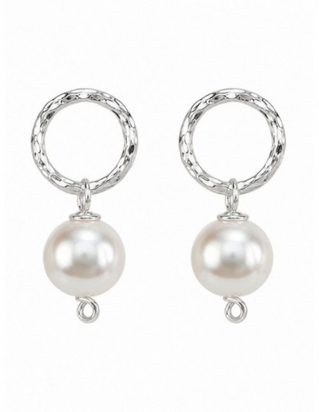 AROS BAÑADOS EN PLATA PIEDRA BLANCA