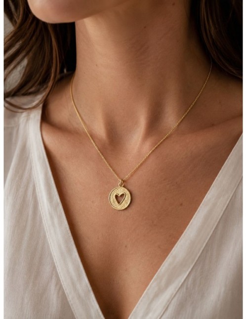 COLLAR BAÑADO EN ORO CORAZON 2
