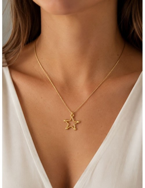 COLLAR BAÑADO EN ORO ESTRELLA 2