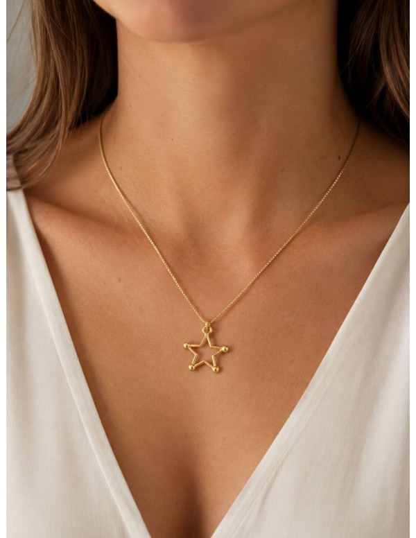 COLLAR BAÑADO EN ORO ESTRELLA