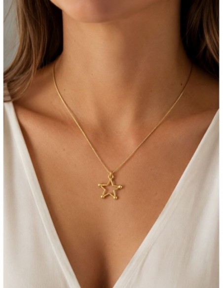 COLLAR BAÑADO EN ORO ESTRELLA