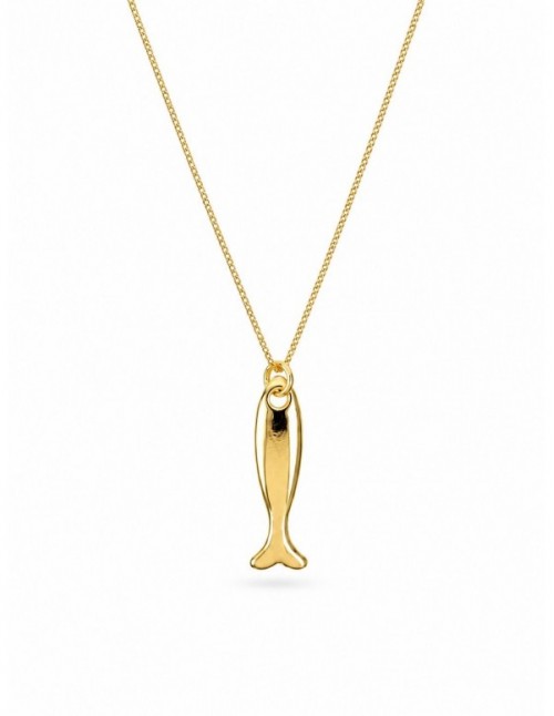 COLLAR BAÑADO EN ORO PEZ