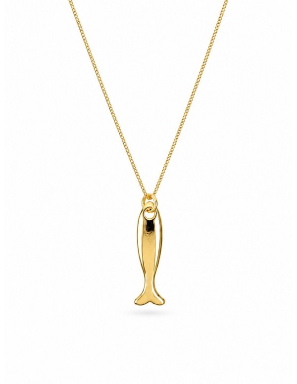 COLLAR BAÑADO EN ORO PEZ