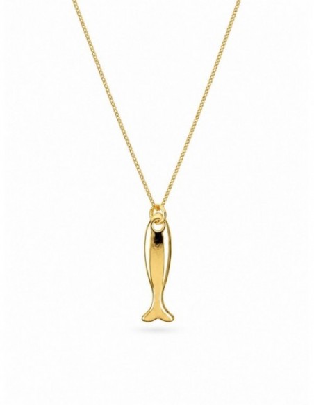 COLLAR BAÑADO EN ORO PEZ