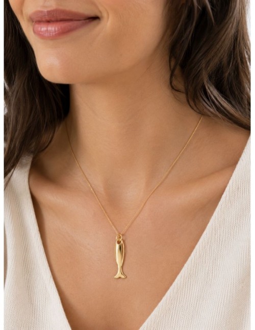 COLLAR BAÑADO EN ORO PEZ 2