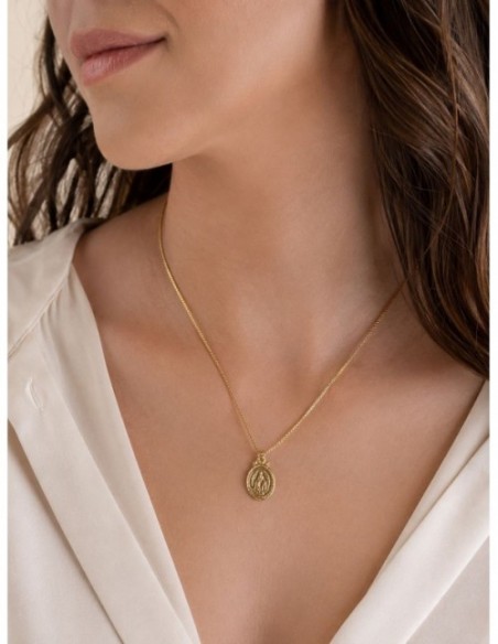 COLLAR BAÑADO EN ORO RELIGIOSO