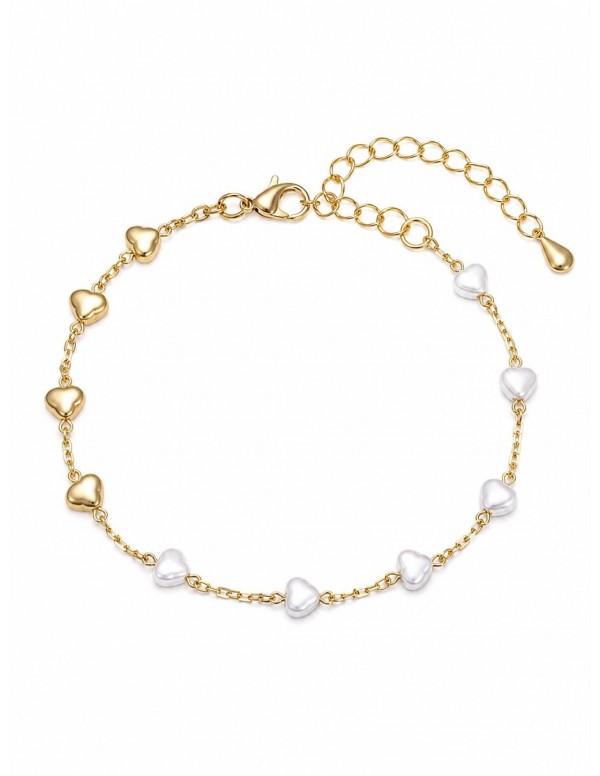 PULSERA BAÑADA EN ORO CORAZON
