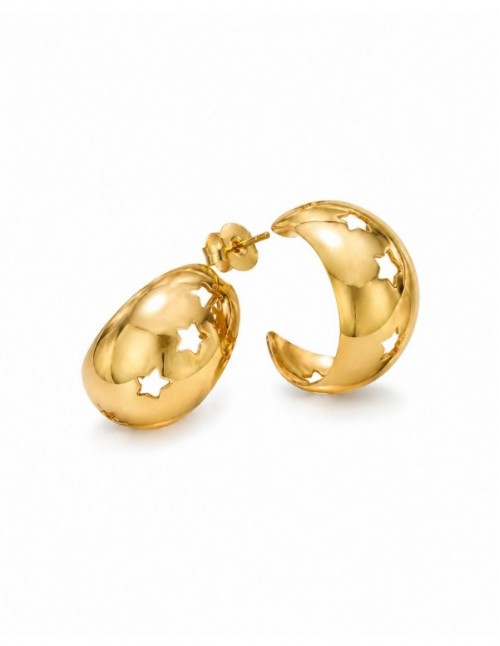 AROS BAÑADOS EN ORO ARGOLLA ESTRELLA