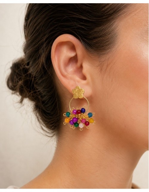 AROS BAÑADOS EN ORO PIEDRA 2