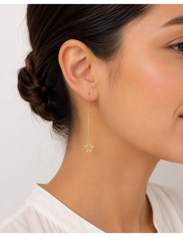AROS BAÑADOS EN ORO ESTRELLA