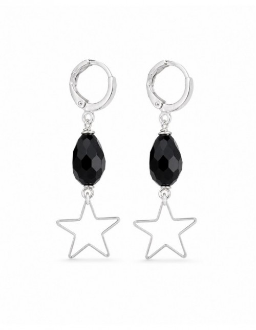 AROS BAÑADOS EN PLATA CRISTAL NEGRO