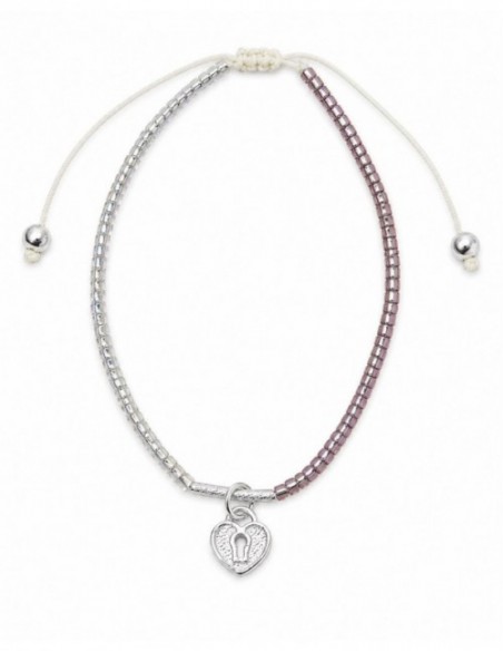 PULSERAS BAÑADAS EN PLATA CORAZON
