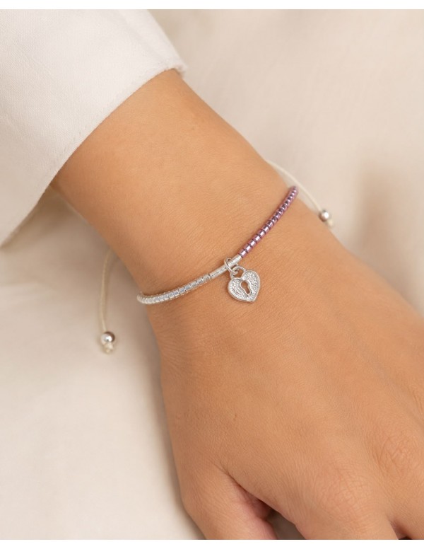 PULSERAS BAÑADAS EN PLATA CORAZON