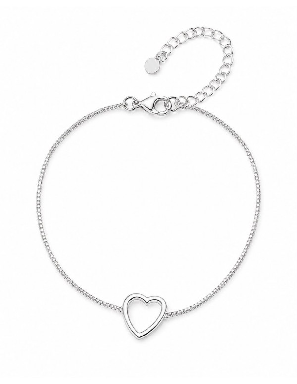 PULSERAS BAÑADAS EN PLATA CORAZON