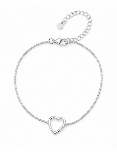 PULSERAS BAÑADAS EN PLATA CORAZON