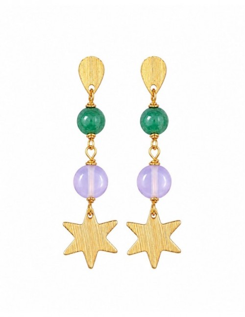 AROS BAÑADOS EN ORO ESTRELLA