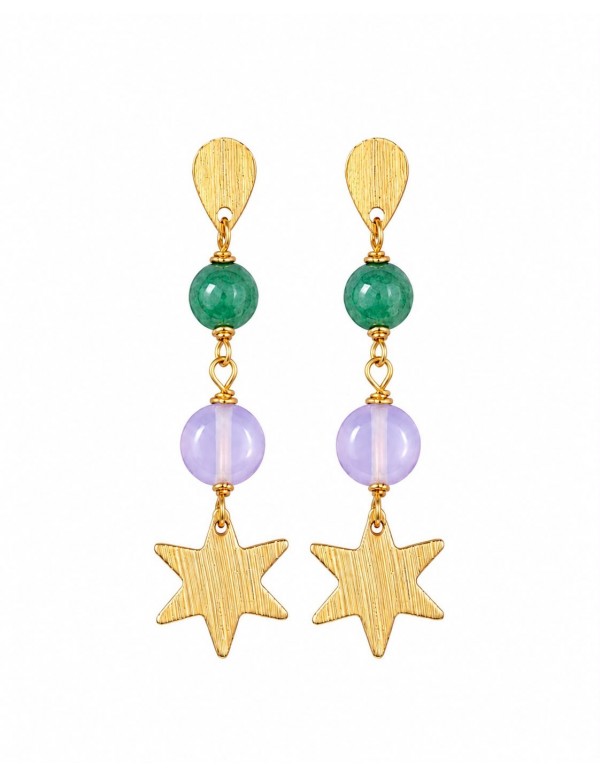 AROS BAÑADOS EN ORO ESTRELLA