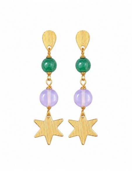 AROS BAÑADOS EN ORO ESTRELLA