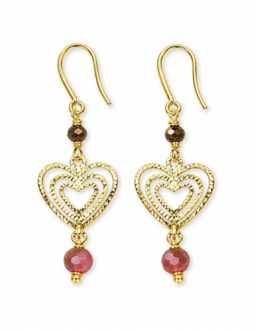 AROS BAÑADOS EN ORO CORAZON