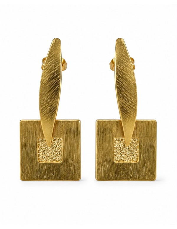 AROS BAÑADOS EN ORO CUERO DORADO