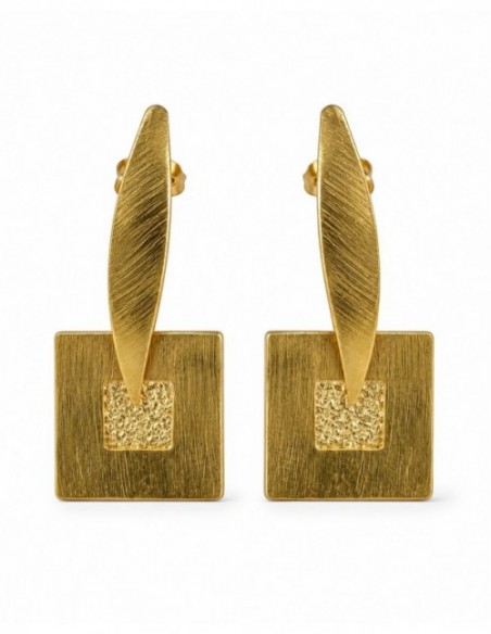 AROS BAÑADOS EN ORO CUERO DORADO