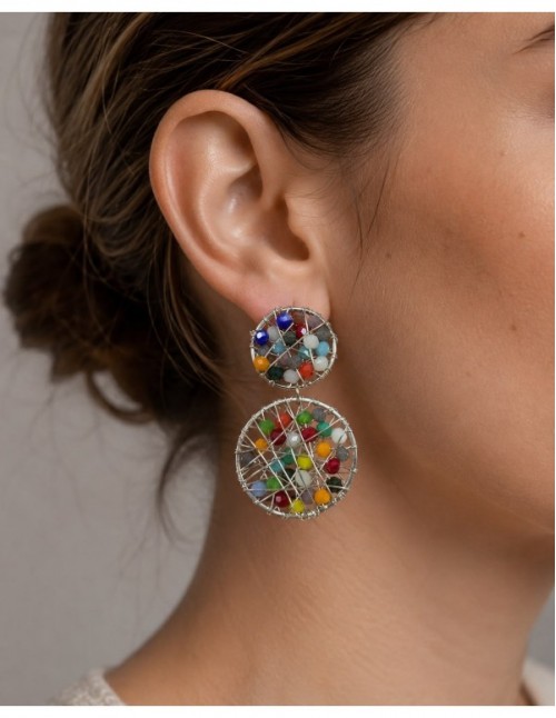 AROS BAÑADOS EN PLATA CRISTALES 2