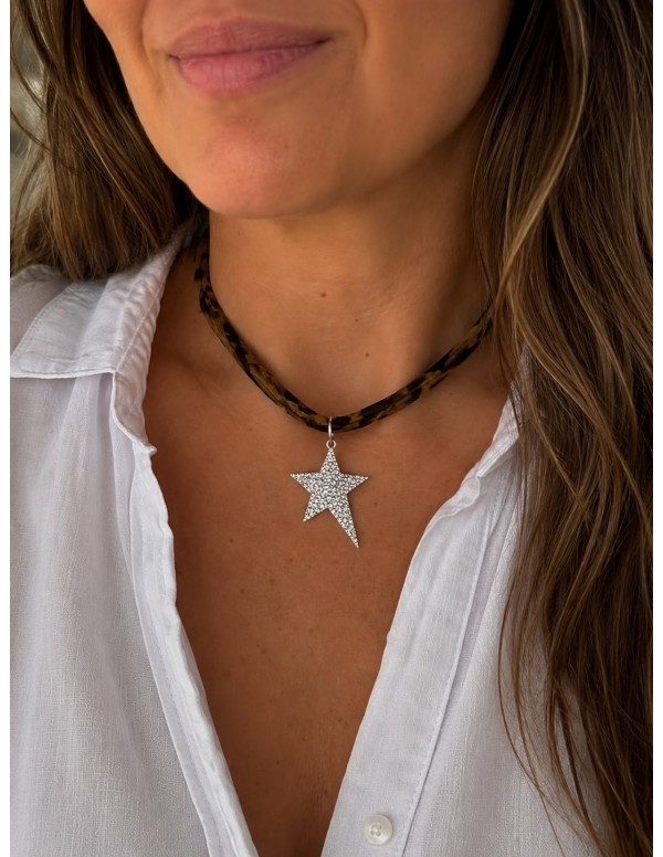 COLLAR BAÑADO EN PLATA ESTRELLA